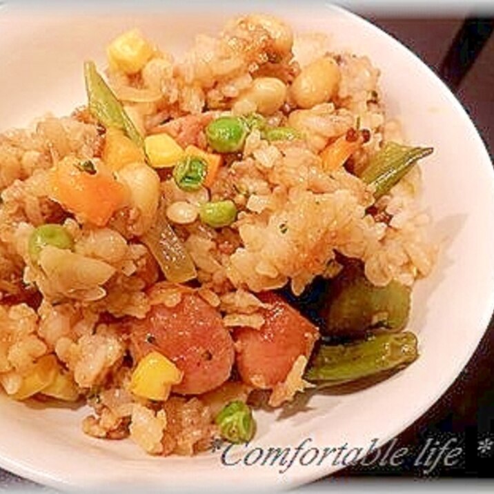 ココナッツオイルでジャンバラヤ風ご飯 レシピ 作り方 By にむりん軍曹 楽天レシピ